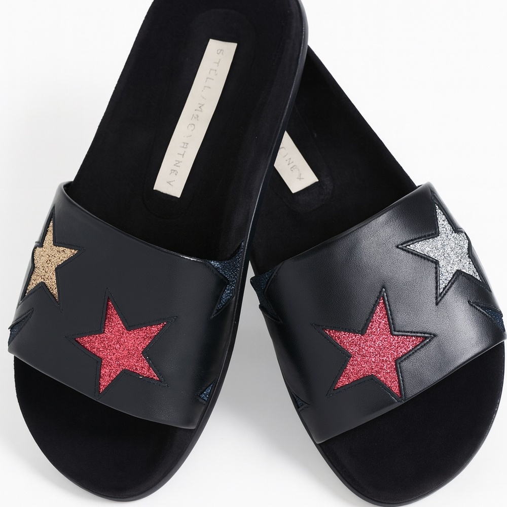 Stella McCartney Star Slide Sandals Black (Size 39)